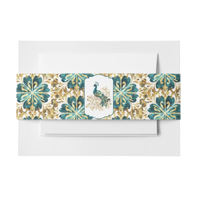 Bandeau De Faire-part Groupe Belly Invitation Peacock (Devant Example)