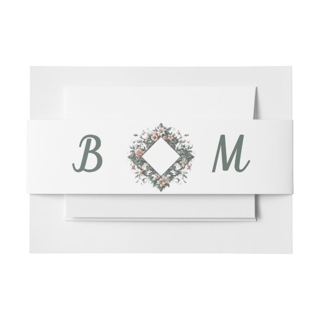 Bandeau De Faire-part Groupe de vigne florale (Devant Example)