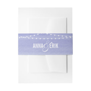 Bandeau De Faire-part Guirlande de lumières aquarelle lavande