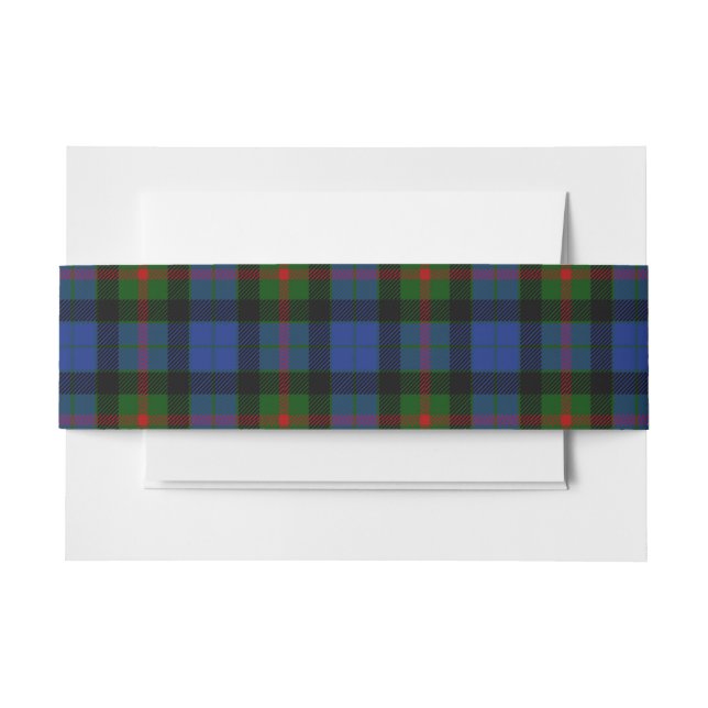 Bandeau De Faire-part Gunn Scottish Tartan Belly Band (Devant Example)