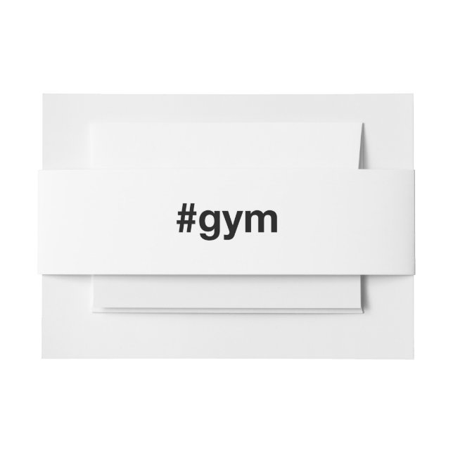 Bandeau De Faire-part Hashtag GYM (Devant Example)