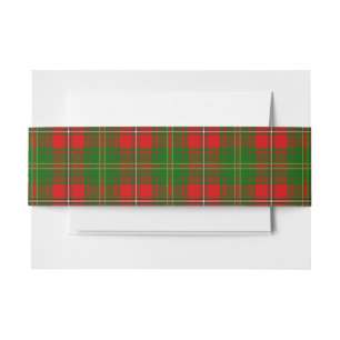 Bandeau De Faire-part Hay Scottish Tartan Belly Band