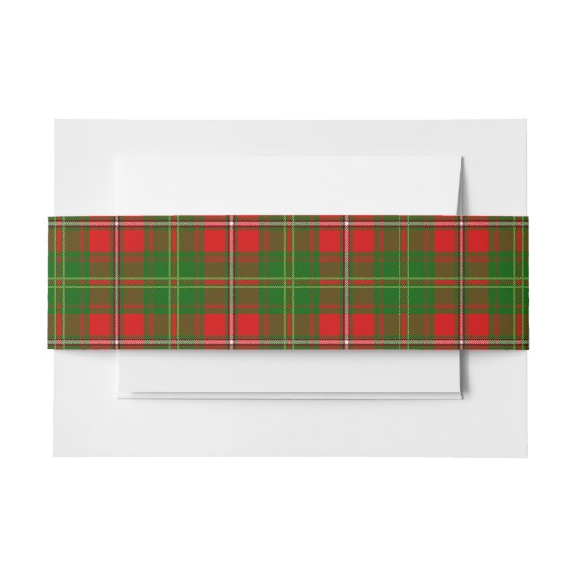 Bandeau De Faire-part Hay Scottish Tartan Belly Band (Devant Example)