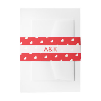 Bandeau De Faire-part Hearts Happy Valentine’s Day Modern Love Pattern