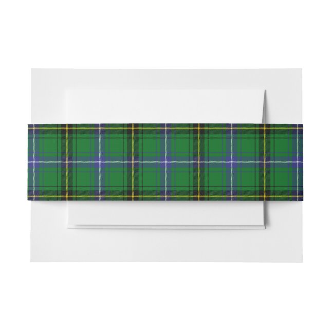 Bandeau De Faire-part Henderson Scottish Tartan Belly Band (Devant Example)