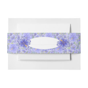 Bandeau De Faire-part Hibiscus & dentelle BLEU