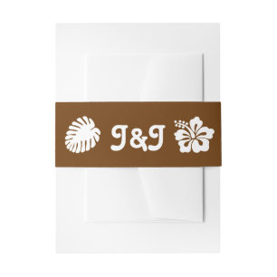 Bandeau De Faire-part Hibiscus tropical dans le groupe de ventre Invitat