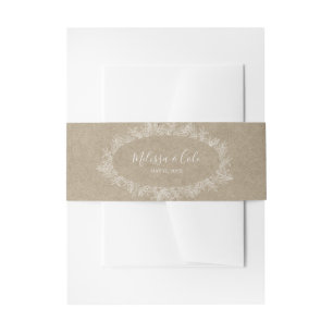 Bandeau De Faire-part Hiver rustique Mariage Kraft