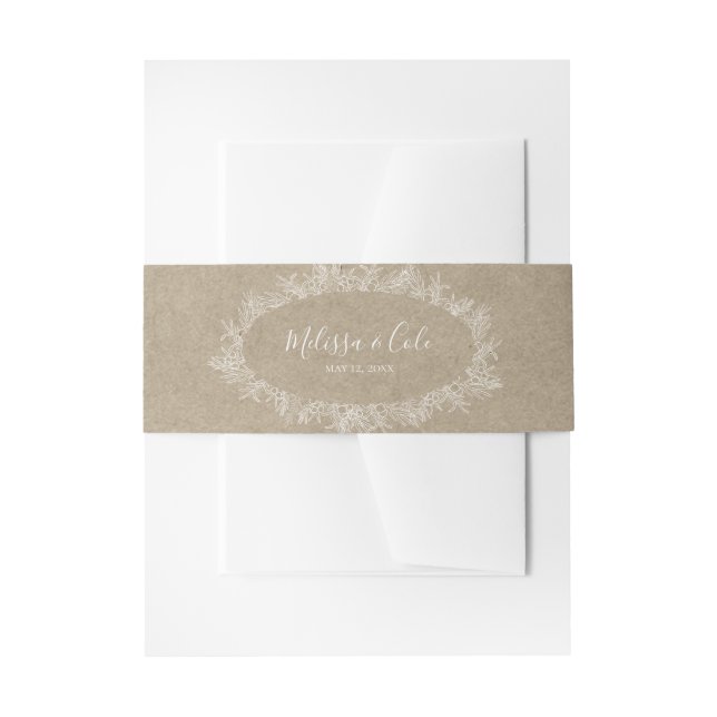 Bandeau De Faire-part Hiver rustique | Mariage Kraft (Devant example)