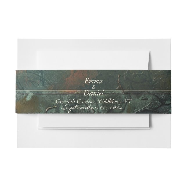 Bandeau De Faire-part Hobbiton Haven Invitation Belly Band (Devant Example)