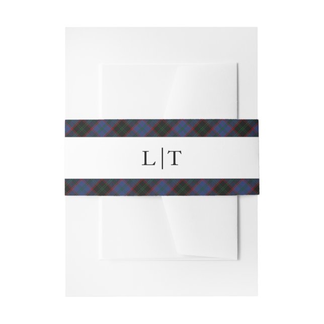 Bandeau De Faire-part Home Hume Clan Tartan Scottish Plaid (Devant example)