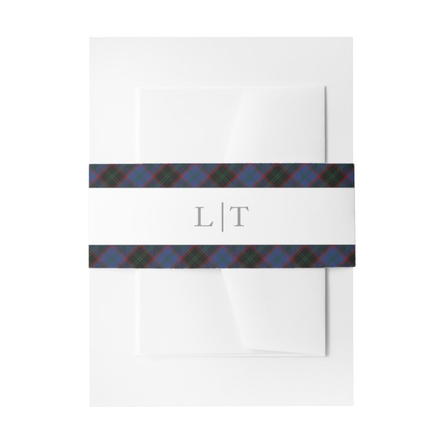 Bandeau De Faire-part Home Hume Clan Tartan Scottish Plaid (Devant example)