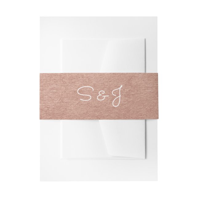 Bandeau De Faire-part Huile d'or Rose personnalisée (Devant example)
