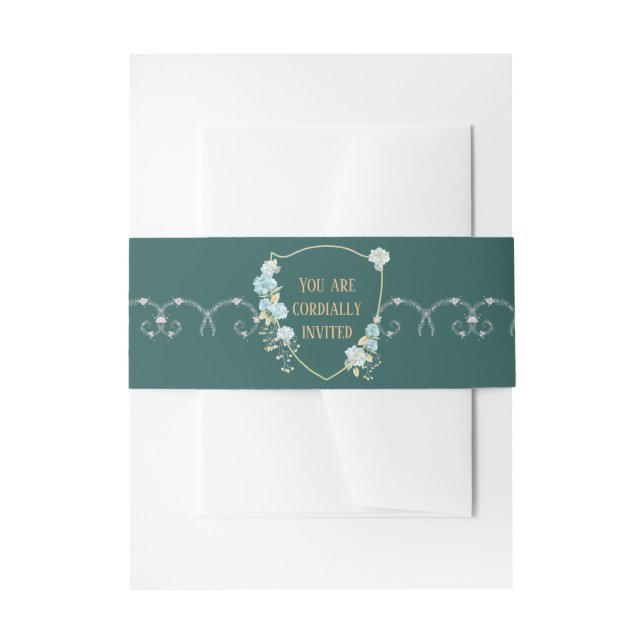 Bandeau De Faire-part Hydrangeas à Moonlight Invitation Belly Band (Devant example)