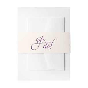 Bandeau De Faire-part I Do lilac Invitation Belly Band