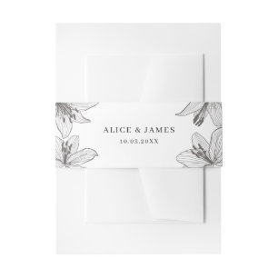 Bandeau De Faire-part Illustration classique Lys floraux