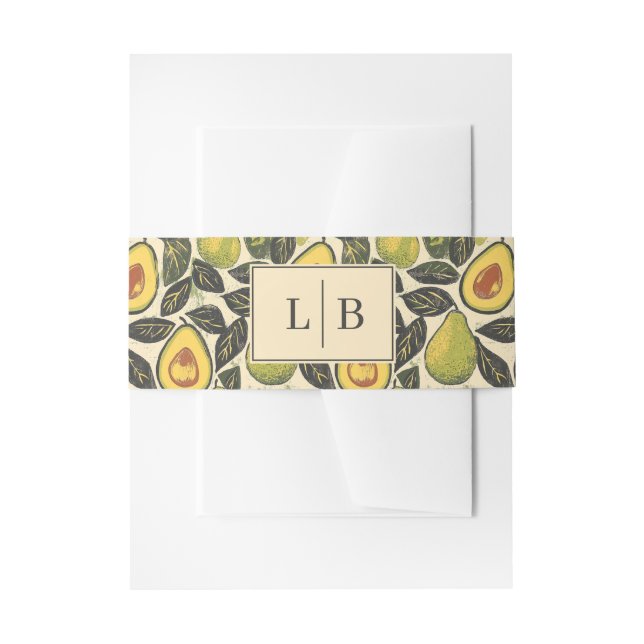 Bandeau De Faire-part Illustration d'avocat beige joyeux (Devant example)