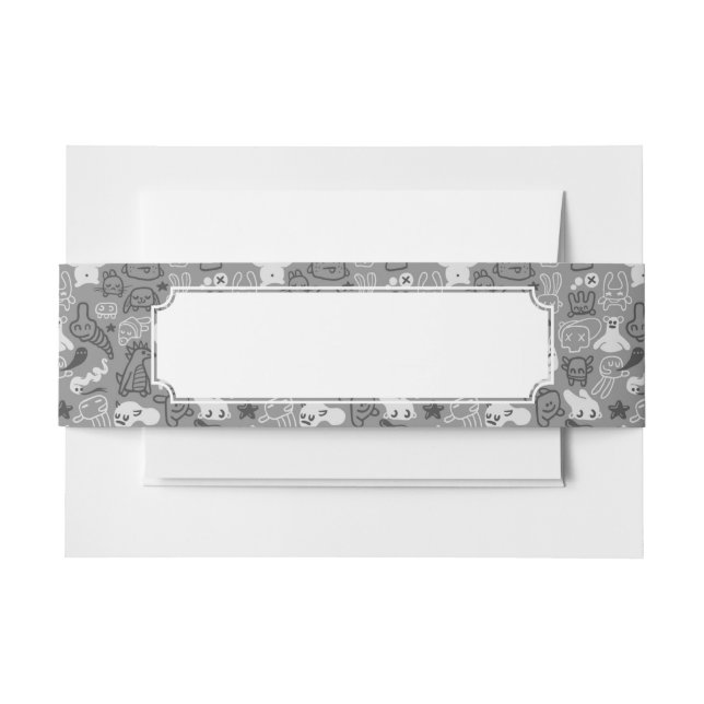 Bandeau De Faire-part illustration de motif de griffonnages (Devant Example)