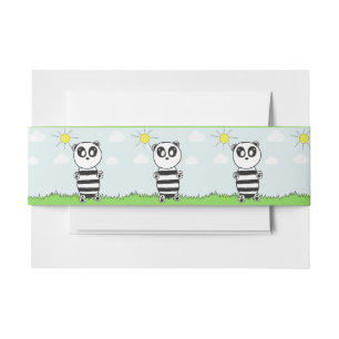 Bandeau De Faire-part Illustration de Panda Mignon