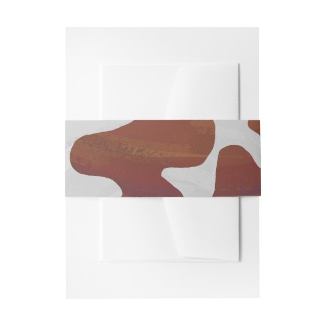 Bandeau De Faire-part Impression Brown et blanche de vache (Devant example)