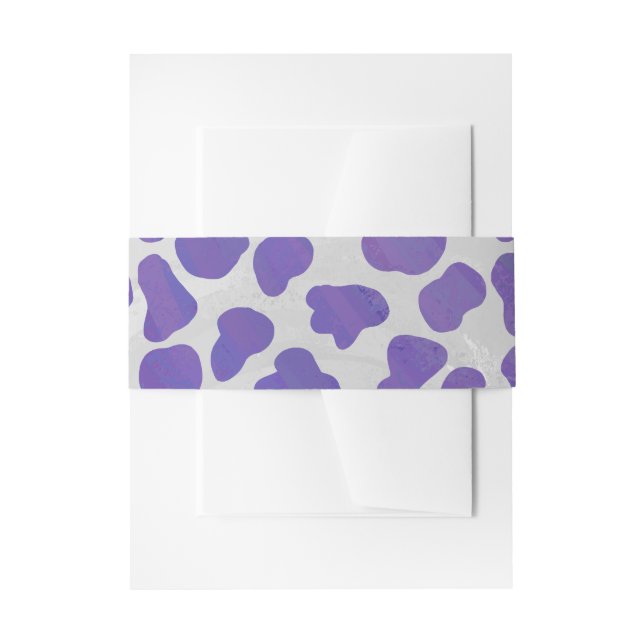 Bandeau De Faire-part Impression dalmate violet et blanche (Devant example)