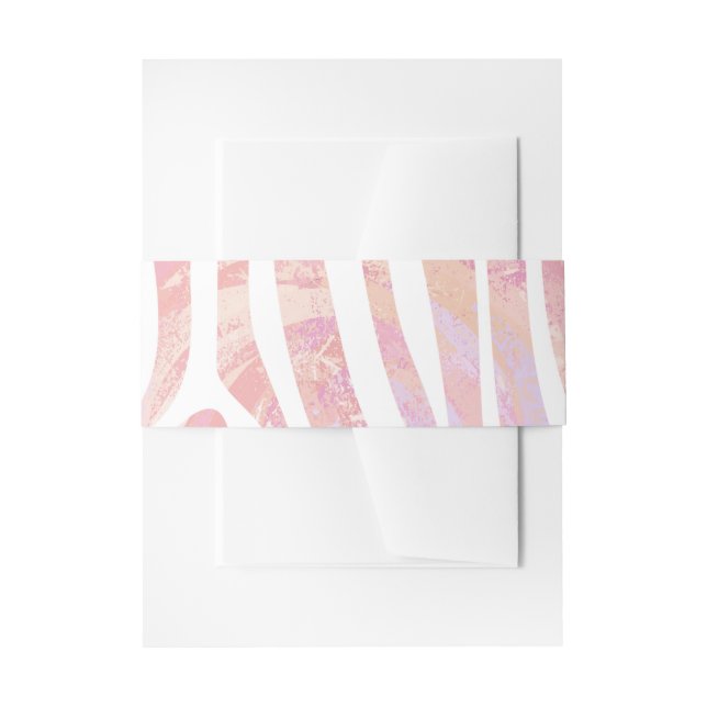 Bandeau De Faire-part Impression rose et blanc Zebra (Devant example)