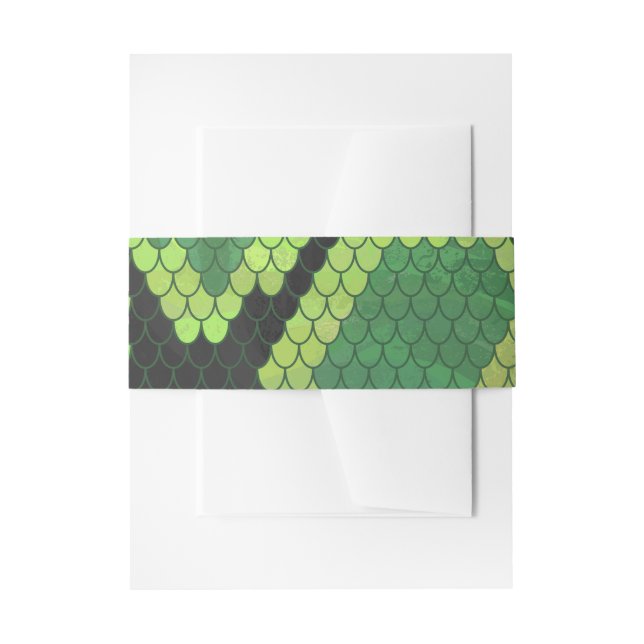Bandeau De Faire-part Impression serpent noir et vert (Devant example)