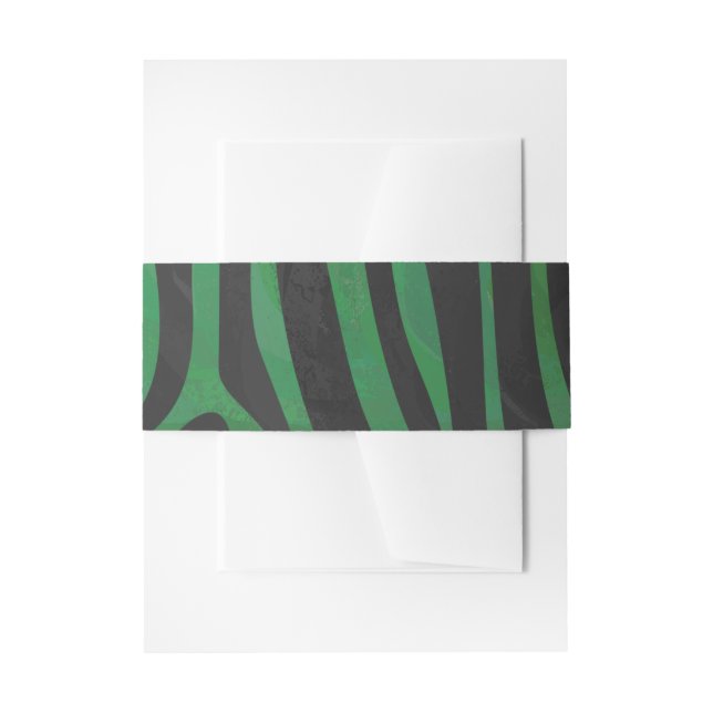Bandeau De Faire-part Impression zèbre noir et vert (Devant example)