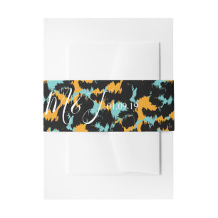 Bandeau De Faire-part Imprimé guépard coloré motif moderne mariage