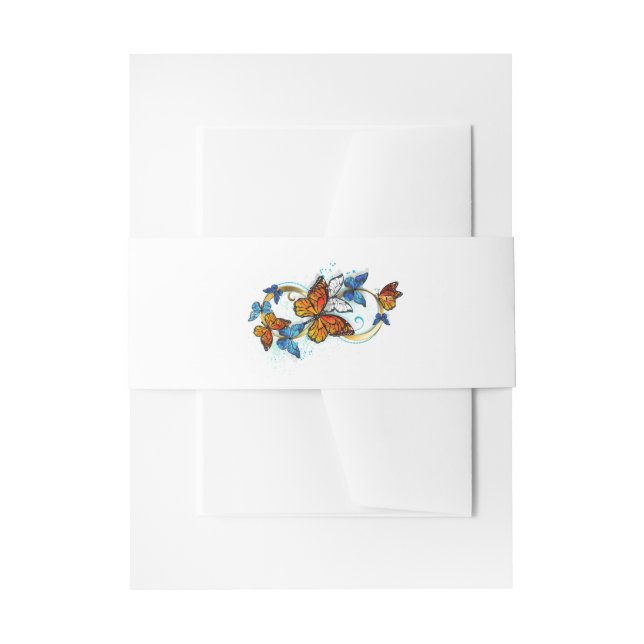 Bandeau De Faire-part Infinité de papillons monarques (Devant example)