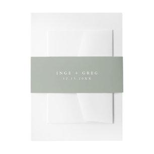 Bandeau De Faire-part INGE Moderne Minimaliste Sage Green Wedding Invita