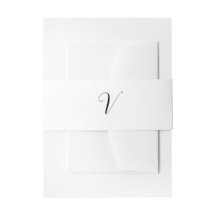 Bandeau De Faire-part Initiale de monogramme personnalisé script