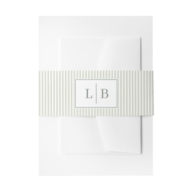 Bandeau De Faire-part Initiales Crème Sophistiquées (Devant example)