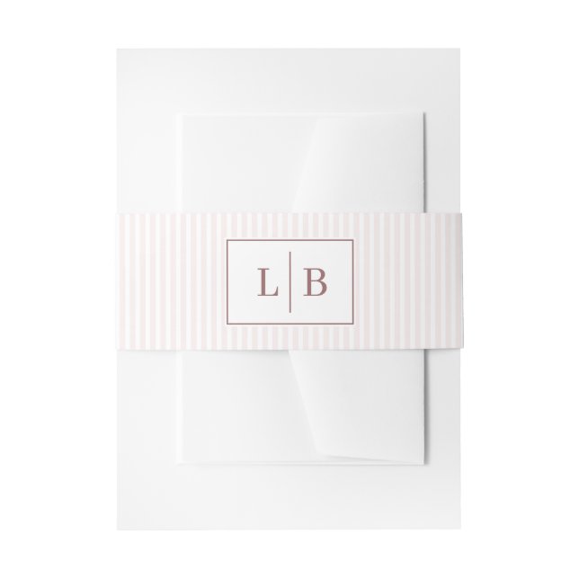 Bandeau De Faire-part Initiales Marron Éteintes Élégantes (Devant example)