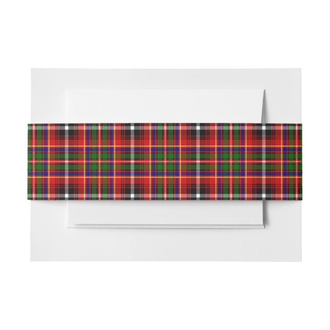 Bandeau De Faire-part Innes Scottish Tartan Belly Band (Devant Example)