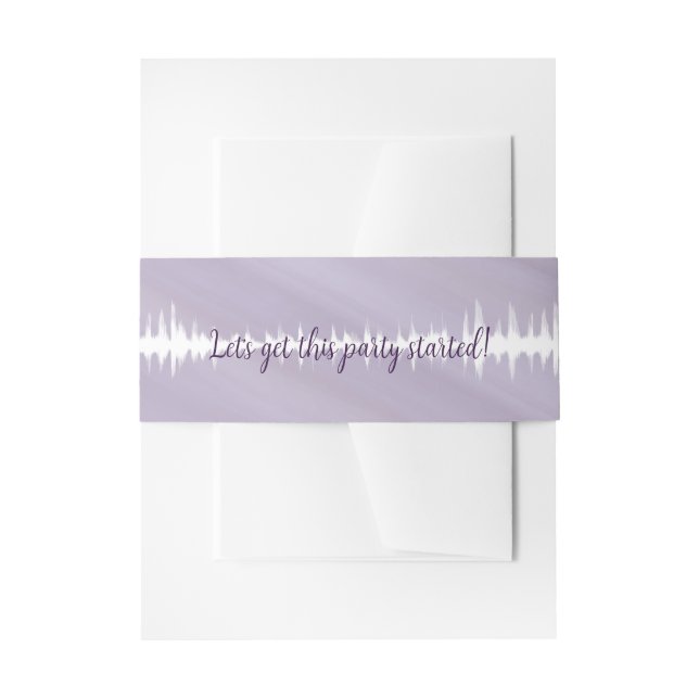 Bandeau De Faire-part Invitation Bande Belly Violet Sound Waves (Devant example)