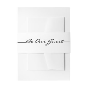 Bandeau De Faire-part Invitation "Be Our Guest" Bandes Belly