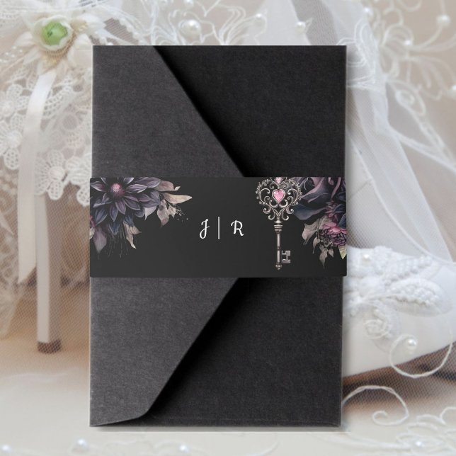 Bandeau De Faire-part Invitation de bande de Mariages gothiques (Créateur téléchargé)