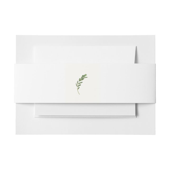 Bandeau De Faire-part Invitation de branche d'olive ceinture ventrale (Devant Example)