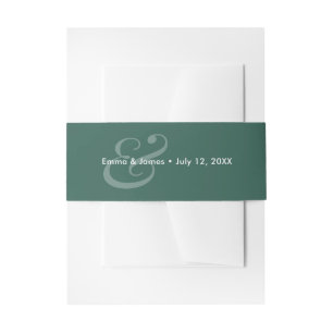 Bandeau De Faire-part Invitation de mariage en émeraude inversée avec ba