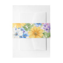 Invitation de mariage fleur de jardin aquarelle ba
