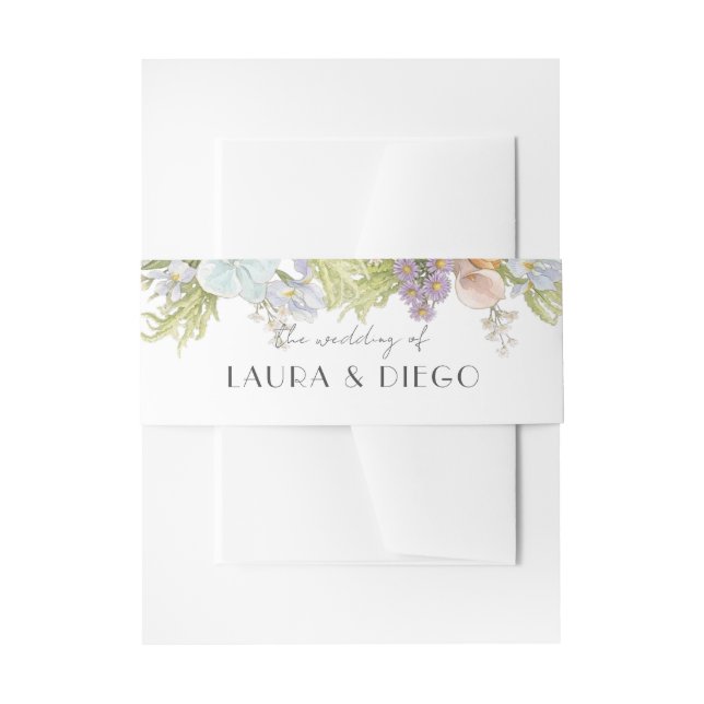 Bandeau De Faire-part Invitation de mariage florale (Devant example)