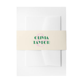 Bandeau De Faire-part Invitation de mariage rayée rétro moderne