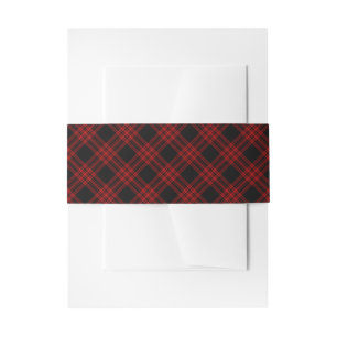 Bandeau De Faire-part Invitation enveloppe avec plaid de chasse écossais