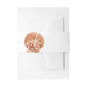 Bandeau De Faire-part Invitation minimale coquillage ventre (Tan)