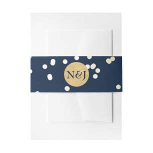 Bandeau De Faire-part Invitation moderne avec points de confettis brilla