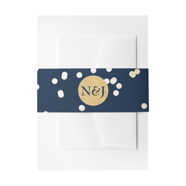 Bandeau De Faire-part Invitation moderne avec points de confettis brilla (Devant example)