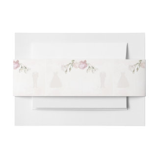Bandeau De Faire-part Invitation Rubans Ventreaux Roses Roses Tendres Ma