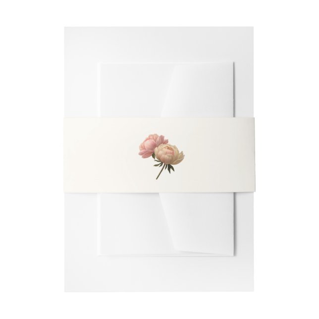 Bandeau De Faire-part Ivoire | Mariage Chic Rose (Devant example)