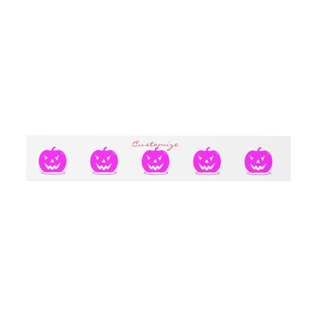 Bandeau De Faire-part Jack rose olantern Halloween Thunder_Cove (Plat)